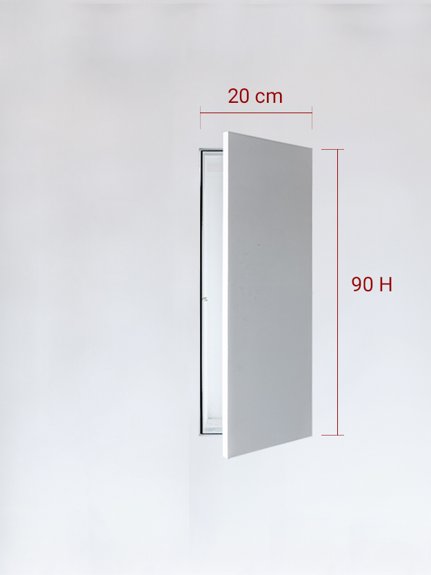 Sportello filomuro ad anta singola cm 20×90