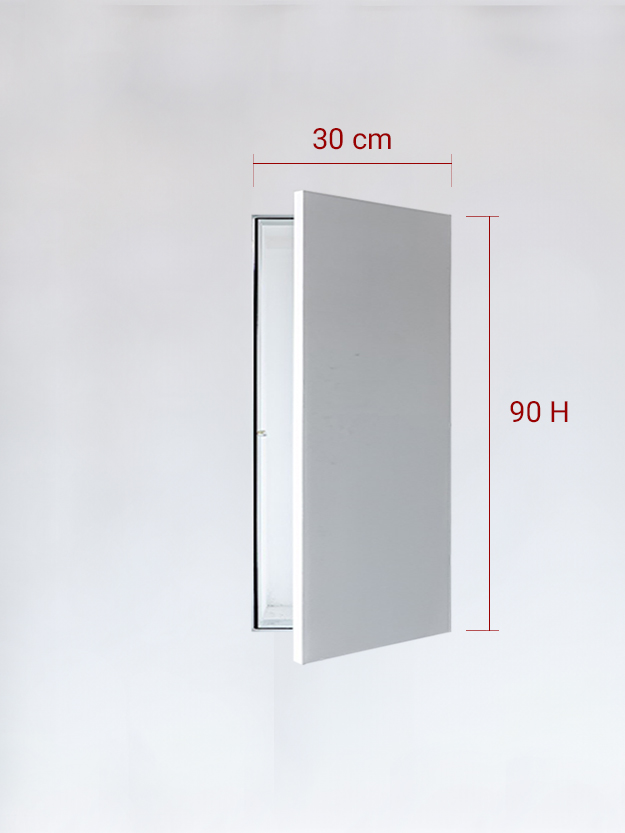 Sportello filomuro ad anta singola cm 30×90