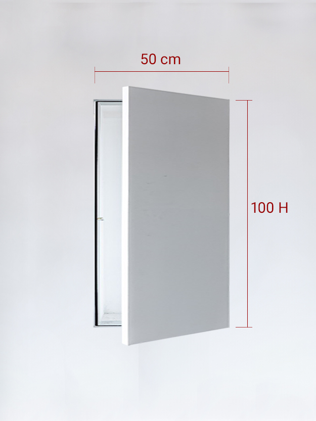 Sportello filomuro ad anta singola cm 50×100