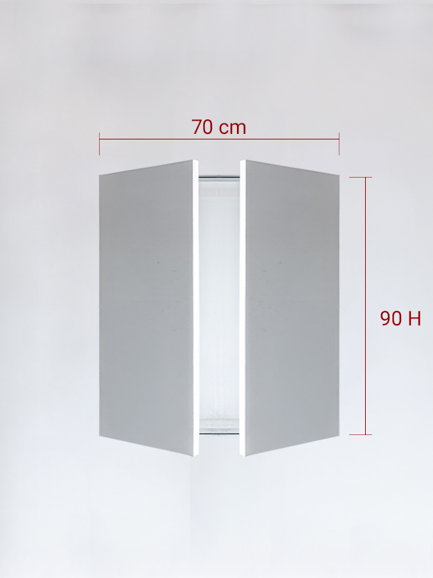 Sportello filomuro a 2 ante cm 70x90