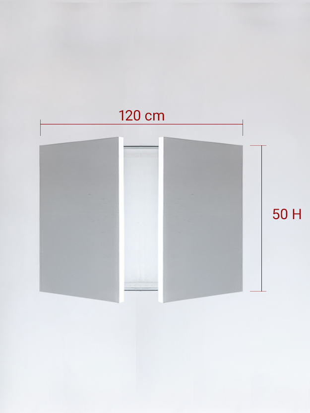 Sportello filomuro a 2 ante cm 120x50