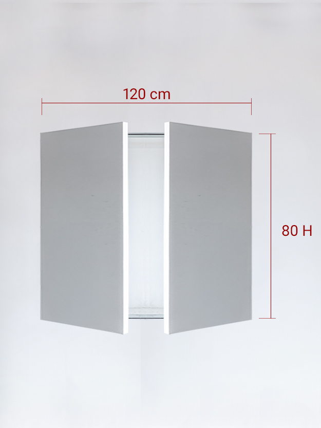 Sportello filomuro a 2 ante cm 120x80