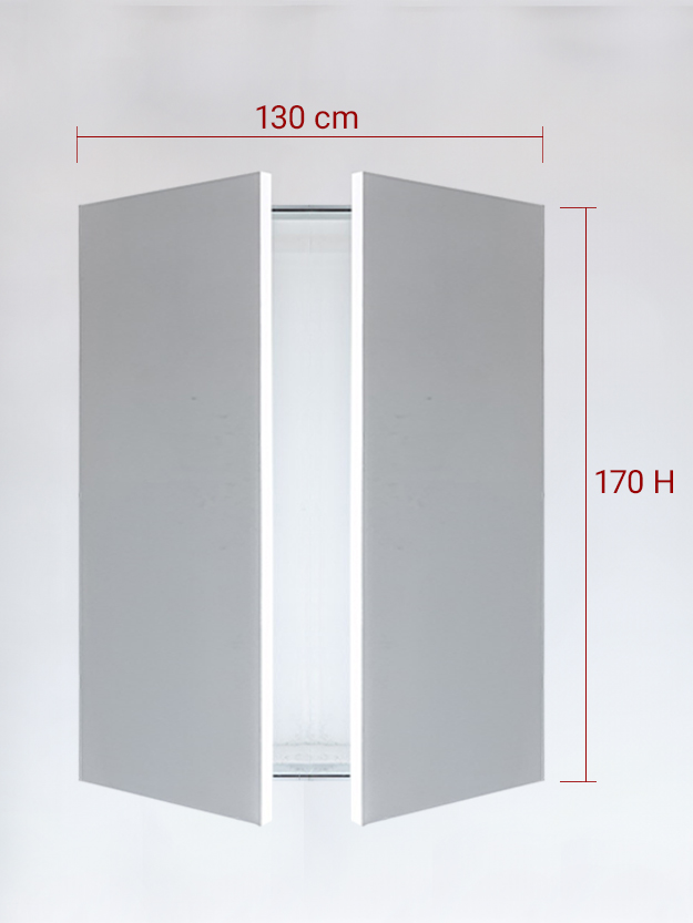 Sportello filomuro a 2 ante cm 130x170