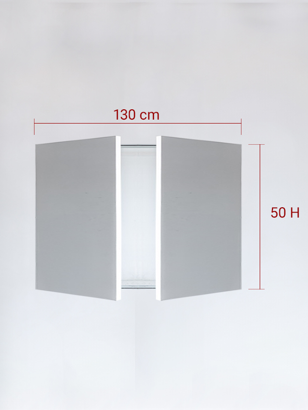 Sportello filomuro a 2 ante cm 130x50