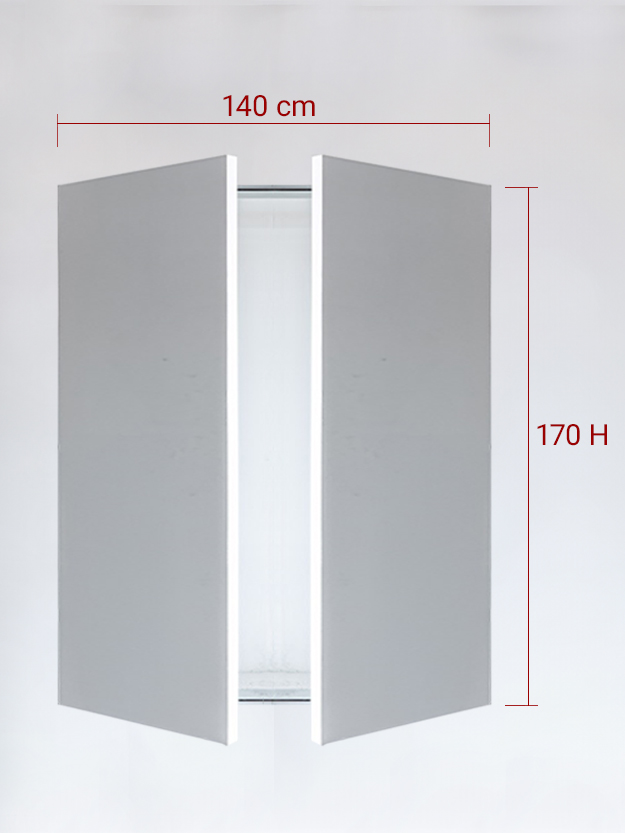 Sportello filomuro a 2 ante cm 140x170