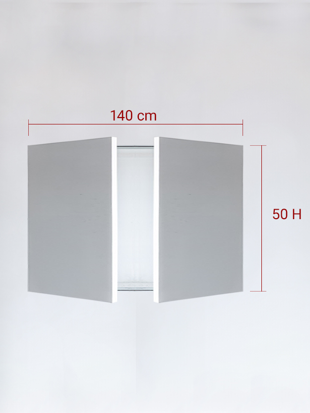 Sportello filomuro a 2 ante cm 140x50