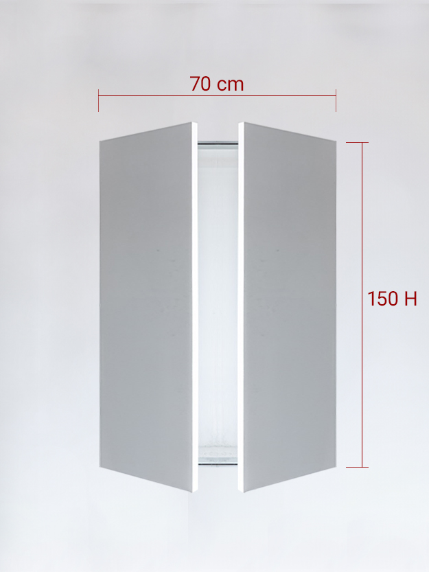 Sportello filomuro a 2 ante cm 70x150