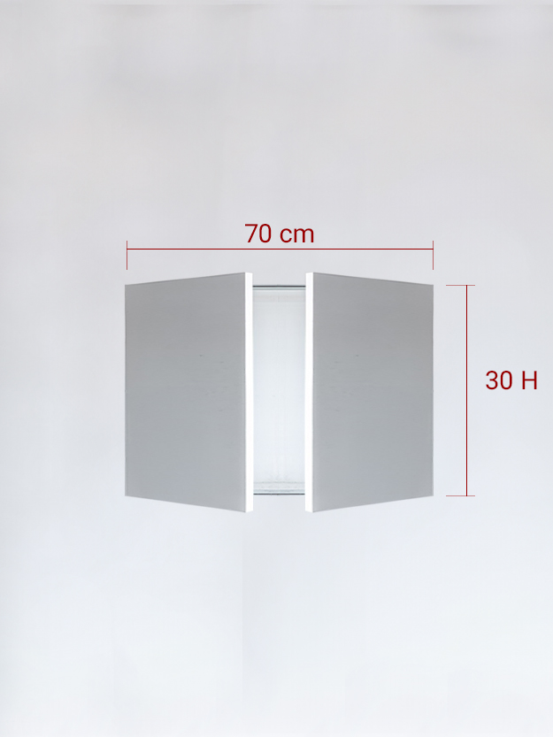 Sportello filomuro a 2 ante cm 70×30