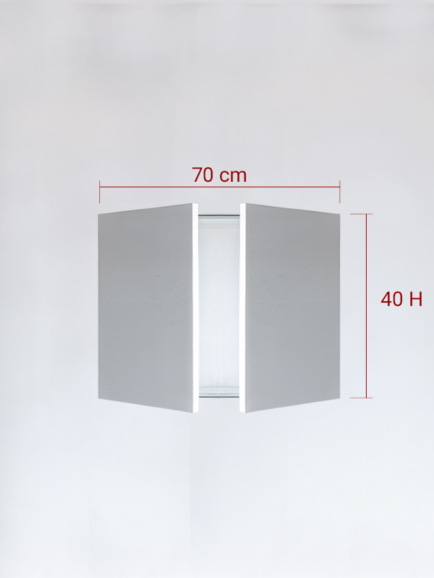 Sportello filomuro a 2 ante cm 70x40