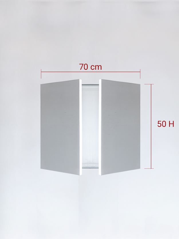 Sportello filomuro a 2 ante cm 70x50