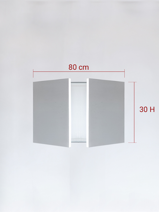 Sportello filomuro a 2 ante cm 80×30