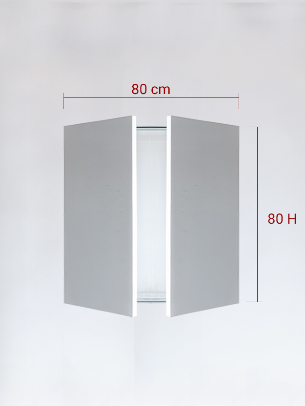 Sportello filomuro a 2 ante cm 80x80