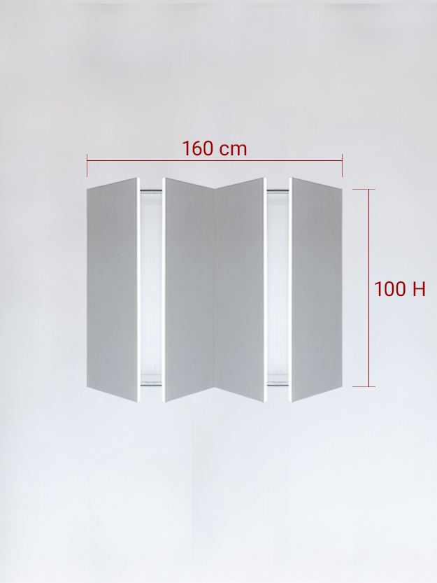 sportello filomuro a 4 ante cm 160x100h