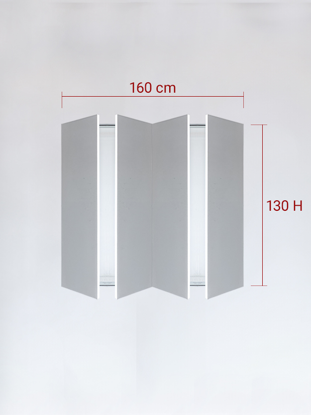 sportello filomuro a 4 ante cm 160x130h