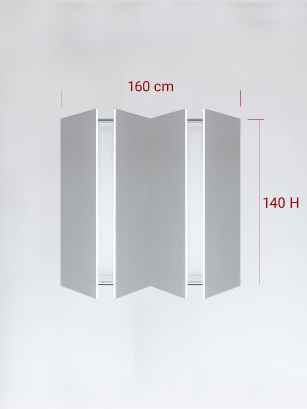 sportello filomuro a 4 ante cm 160x140h