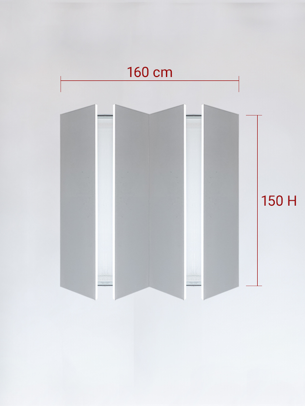 sportello filomuro a 4 ante cm 160x150h