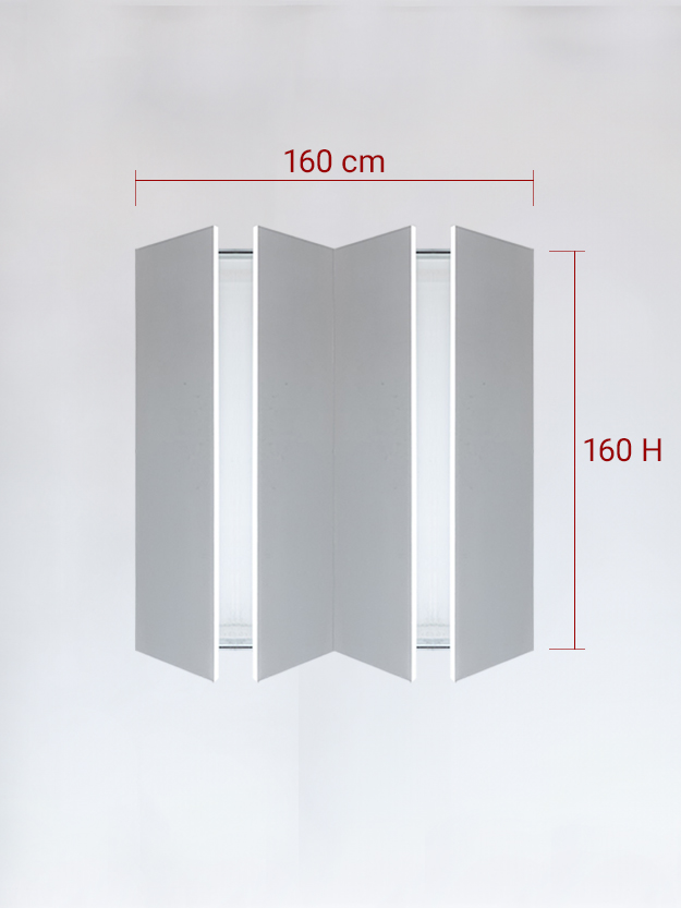 sportello filomuro a 4 ante cm 160x160h