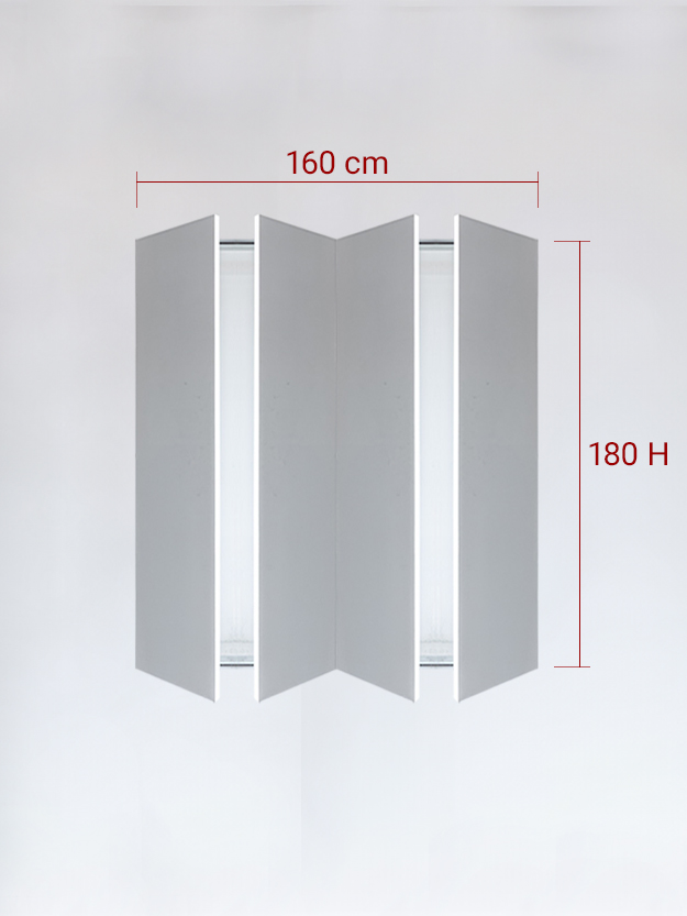 sportello filomuro a 4 ante cm 160x180h