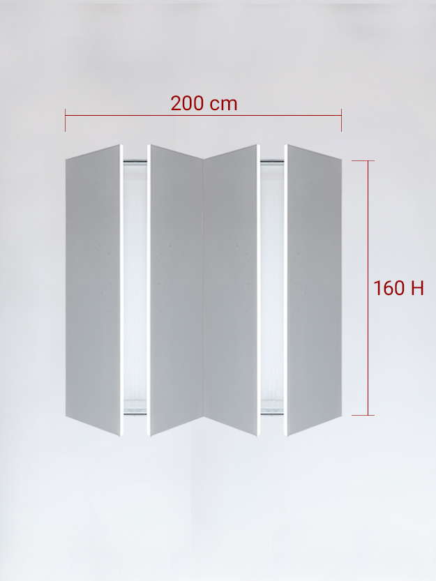 sportello filomuro a 4 ante cm 200x160h