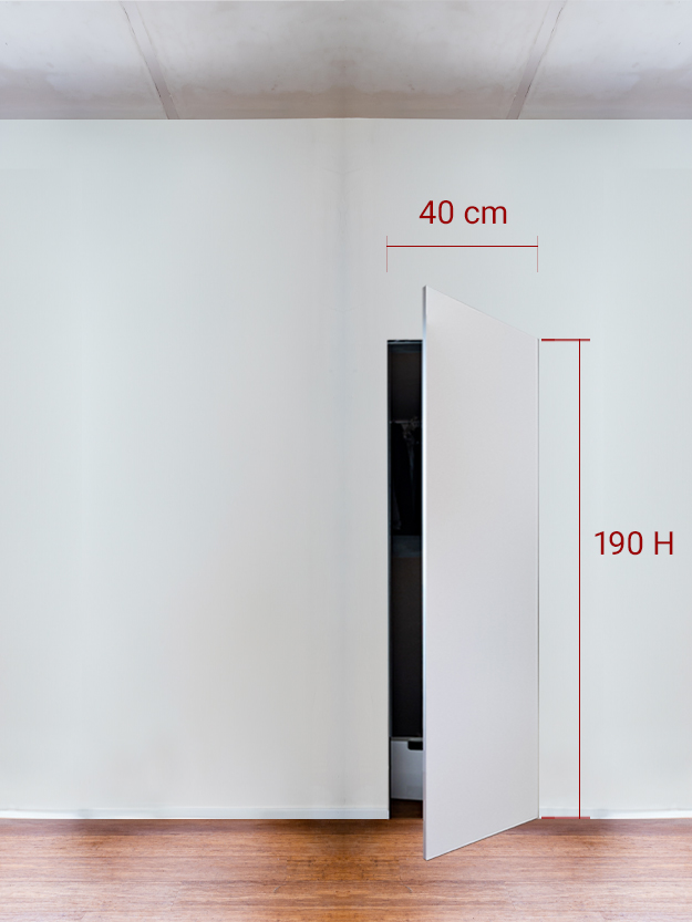 Armadio filomuro a 1 anta cm 40x190