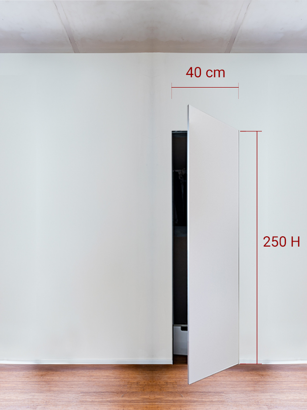 Armadio filomuro a 1 anta cm 40x250