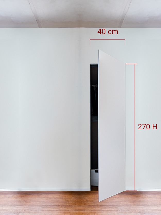 Armadio filomuro a 1 anta cm 40x270