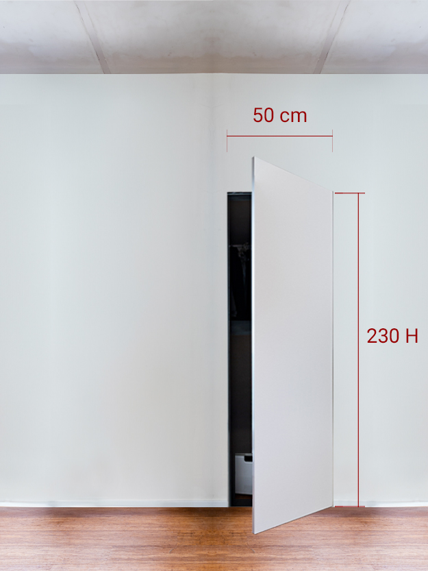 Armadio filomuro a 1 anta cm 50x230