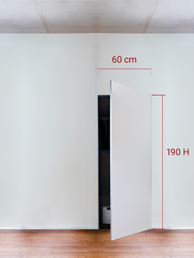 Armadio filomuro a 1 anta cm 60x190