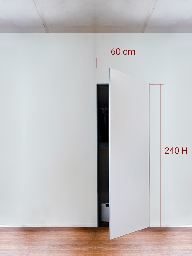 Armadio filomuro a 1 anta cm 60x240