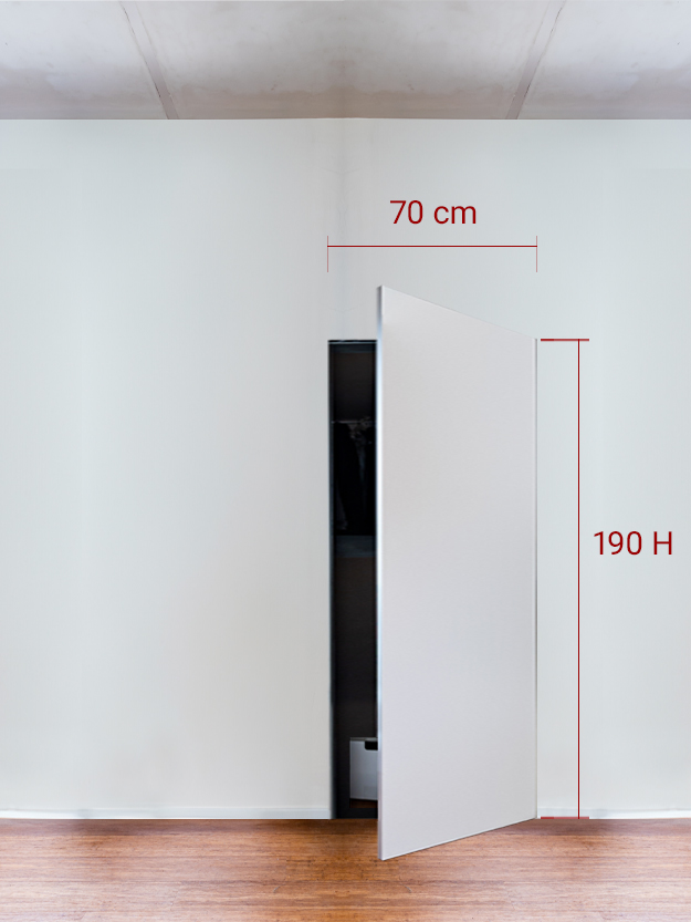 Armadio filomuro a 1 anta cm 70x190