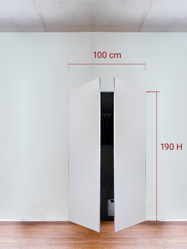 Armadio filomuro a 2 ante simmetriche cm 100×190