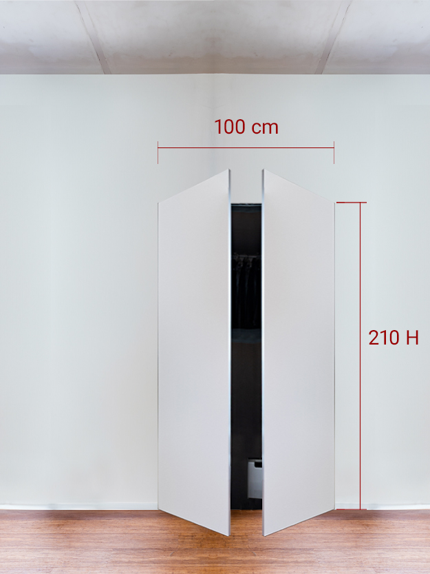 Armadio filomuro a 2 ante simmetriche cm 100×210