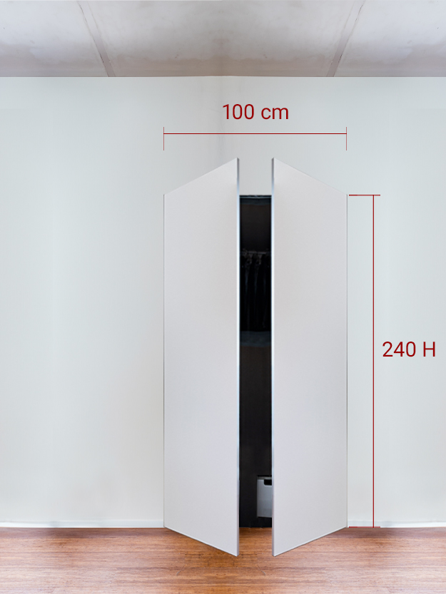 Armadio filomuro a 2 ante simmetriche cm 100×240