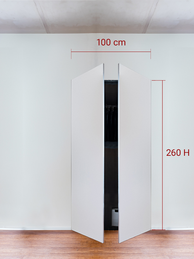 Armadio filomuro a 2 ante simmetriche cm 100×260