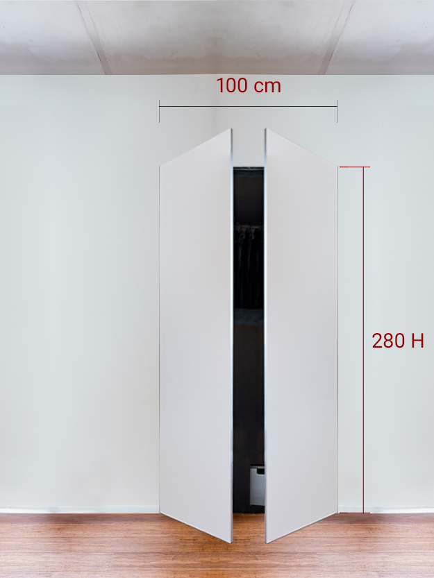 Armadio filomuro a 2 ante simmetriche cm 100×280