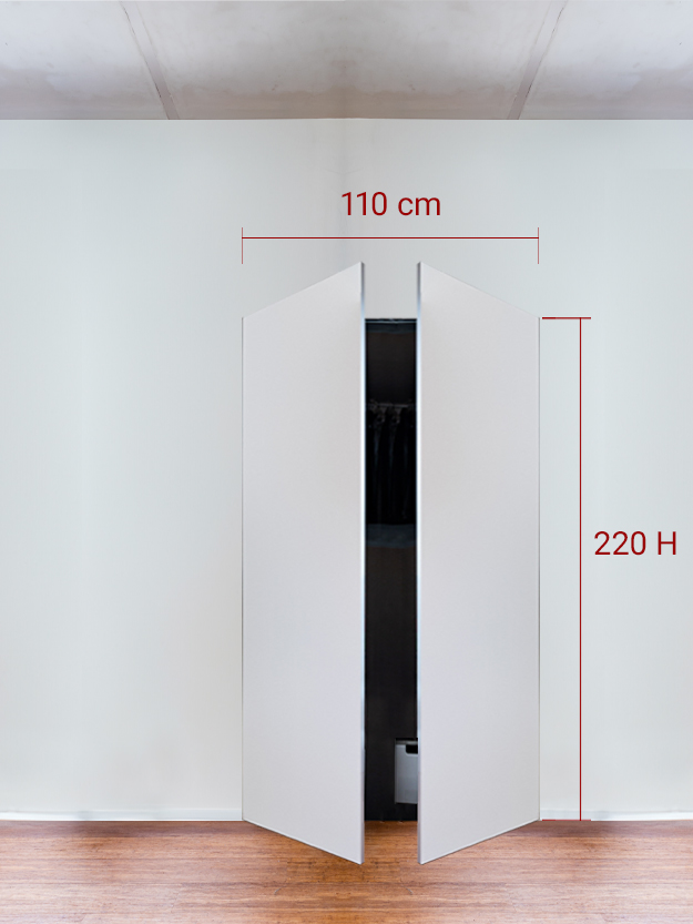 Armadio filomuro a 2 ante simmetriche cm 110×220