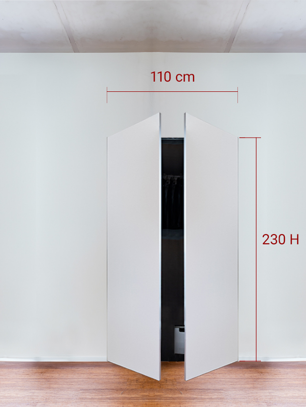 Armadio filomuro a 2 ante simmetriche cm 110×230