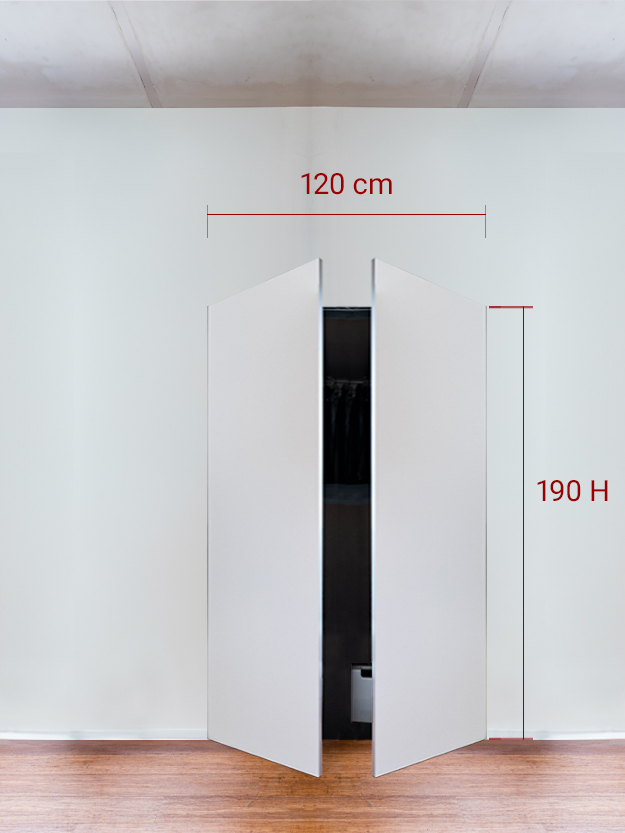 Armadio filomuro a 2 ante simmetriche cm 120×190