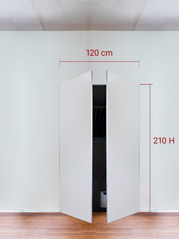 Armadio filomuro a 2 ante simmetriche cm 120×210