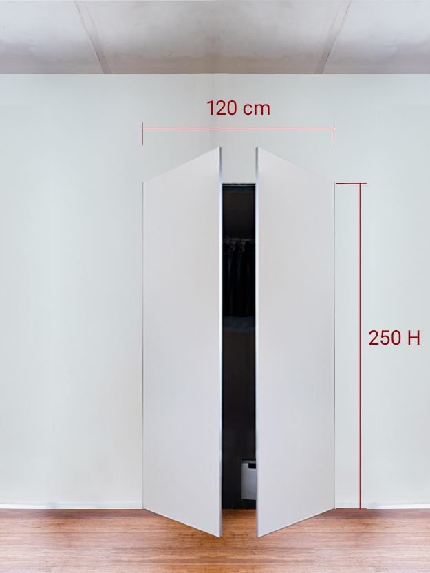 Armadio filomuro a 2 ante simmetriche cm 120×250