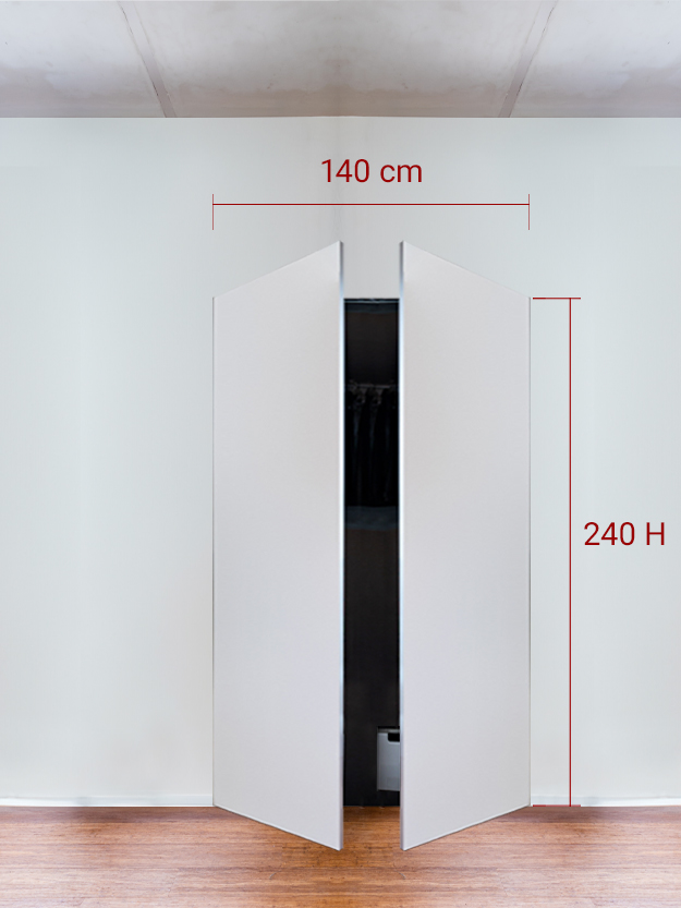 Armadio filomuro a 2 ante simmetriche cm 140×240