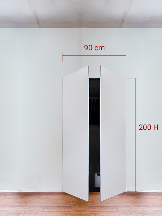 Armadio filomuro a 2 ante simmetriche cm 90×200