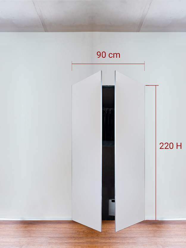 Armadio filomuro a 2 ante simmetriche cm 90×220