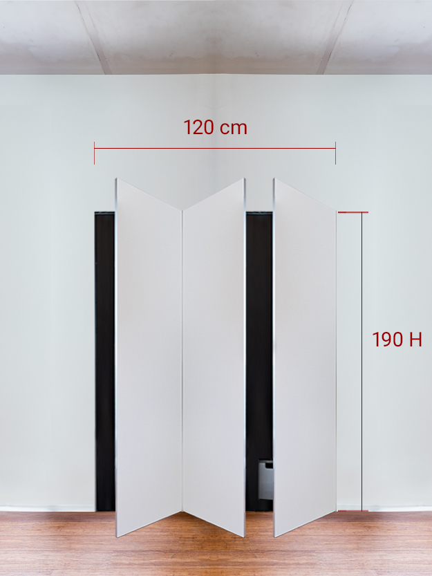 Armadio filomuro a 3 ante simmetriche cm 120×190