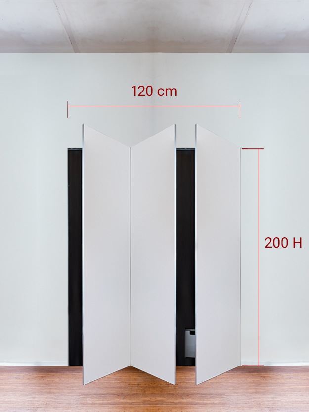 Armadio filomuro a 3 ante simmetriche cm 120×200