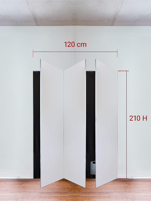 Armadio filomuro a 3 ante simmetriche cm 120×210