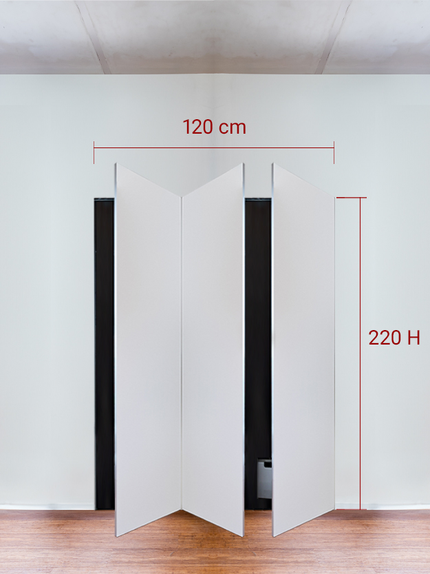 Armadio filomuro a 3 ante simmetriche cm 120×220