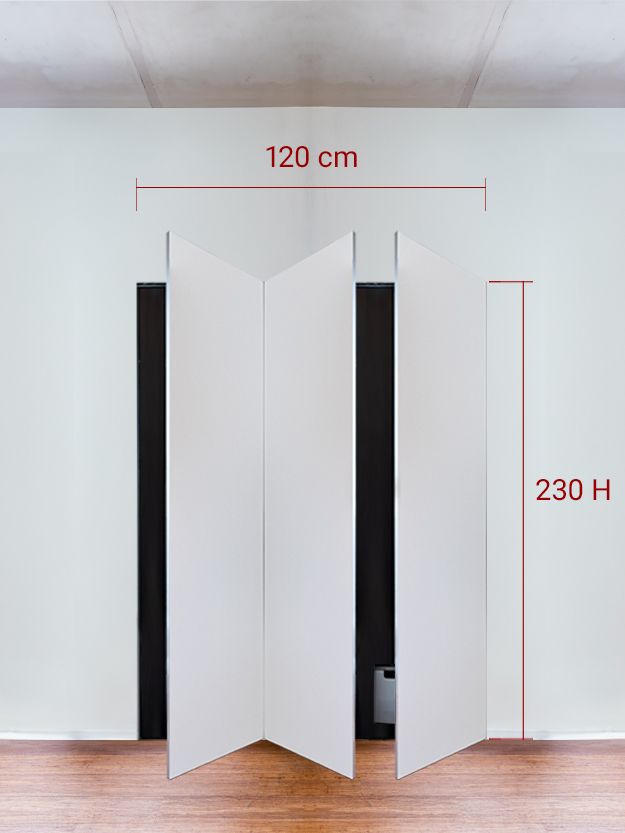 Armadio filomuro a 3 ante simmetriche cm 120×230