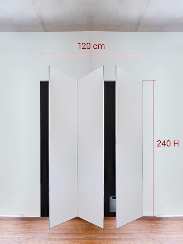 Armadio filomuro a 3 ante simmetriche cm 120×240