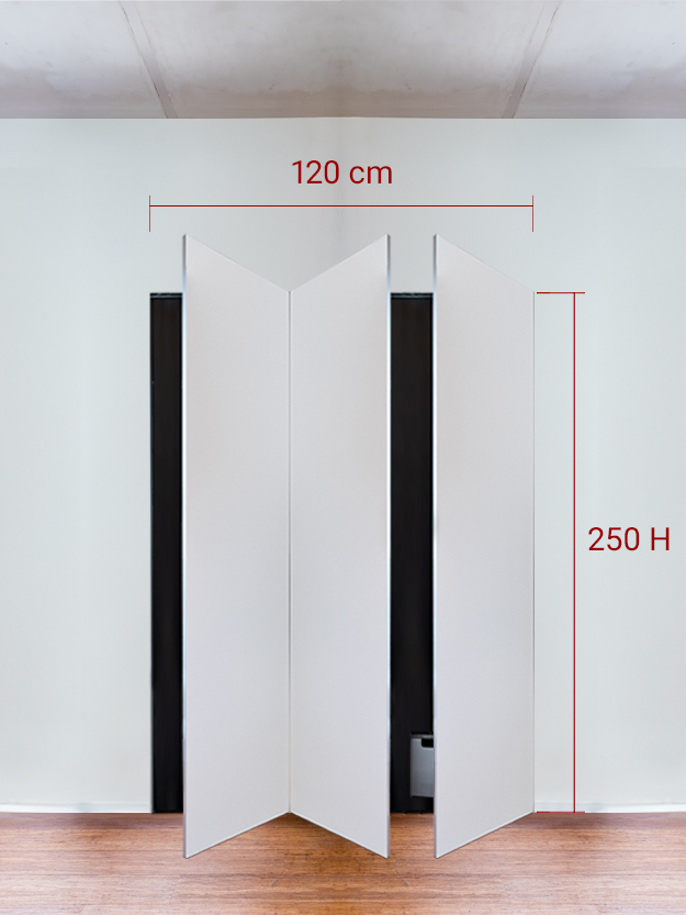 Armadio filomuro a 3 ante simmetriche cm 120×250